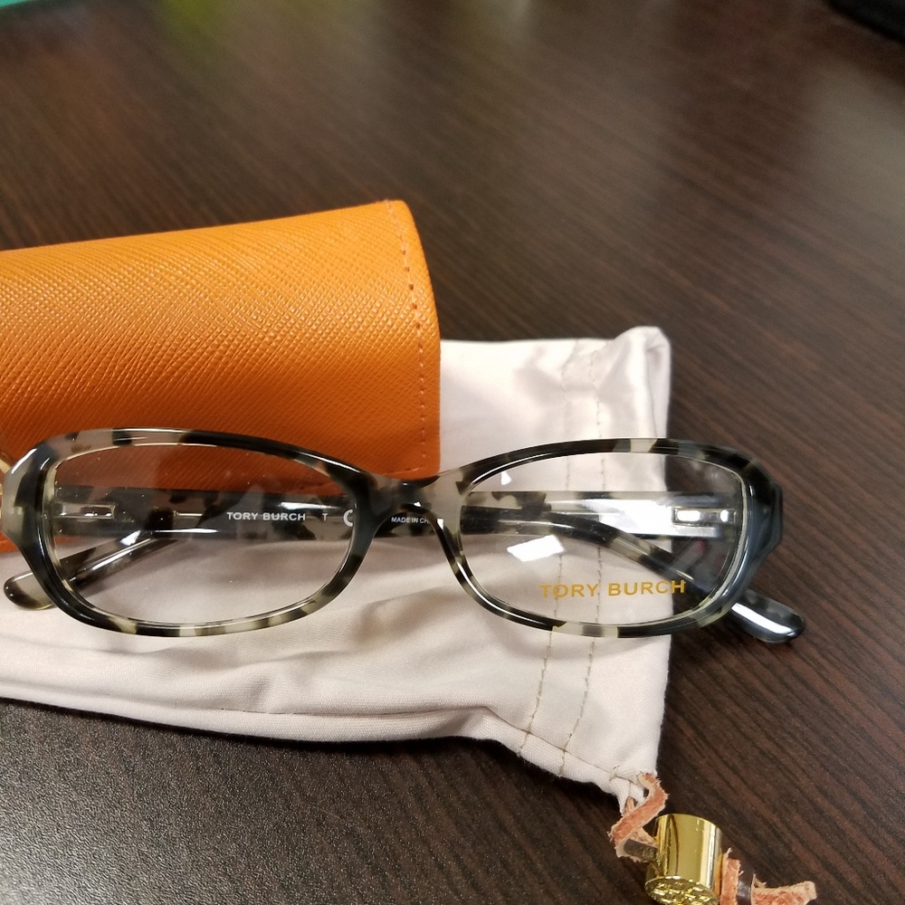 Tory Burch Gray and Havana mottled glasses